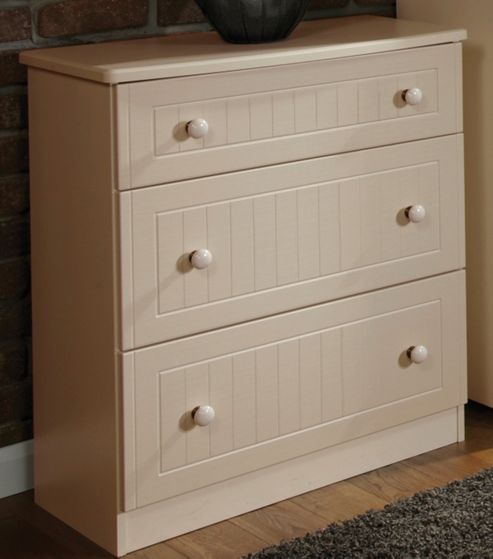 Image of Welcome Furniture Coniston 3 Drawer Deep Chest - Cream