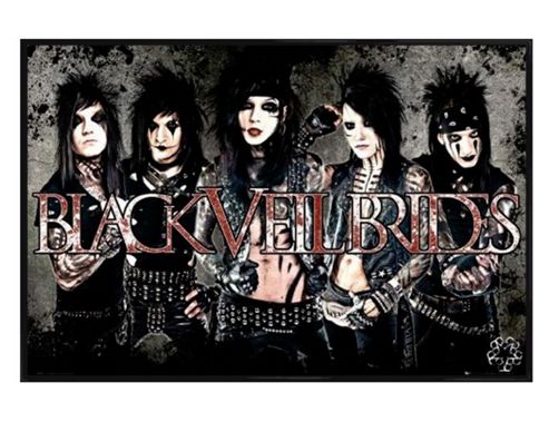 Image of Gloss Black Framed Black Veil Brides Set The World On Fire Poster