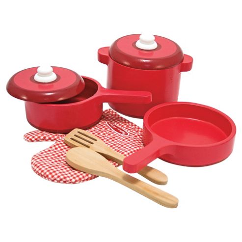 Image of Melissa And Doug Wooden Kitchen Accessory Set