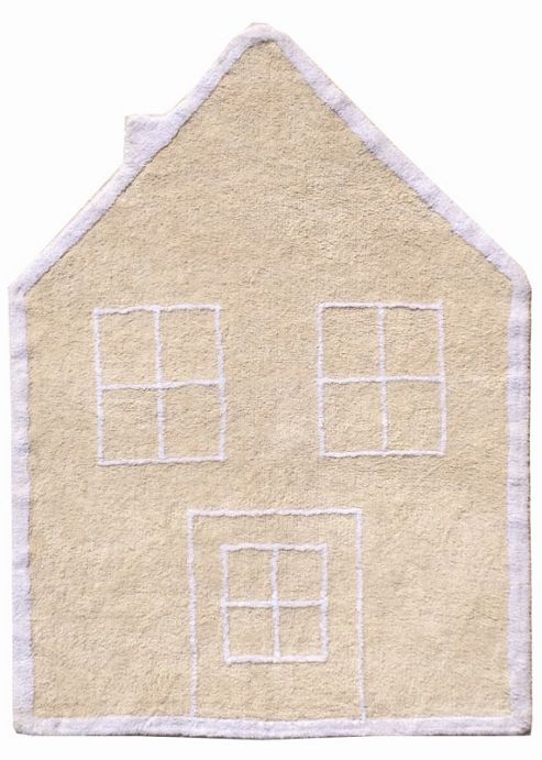 Image of Lorena Canals Casita Beige Children's Rug - 120 Cm W X 160 Cm D (3 Ft 11 In X 5 Ft 3 In)
