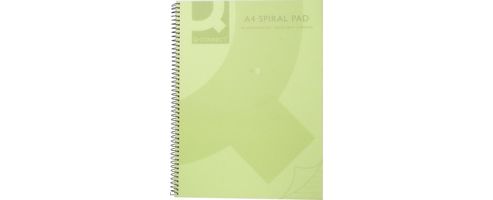 Image of Q-connect Spiral Book A4 Polypropylene Transparent Green Kf10036