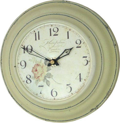 Image of Roger Lascelles Clocks Cream Tin Karin Nilsson Dial Wall Clock