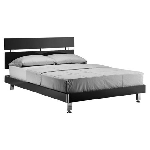 Image of Home Zone Novello Double Bed Frame - Black