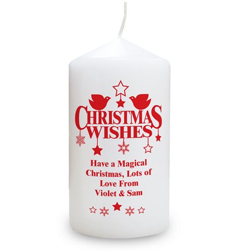 Image of Personalised Christmas Wishes Candle