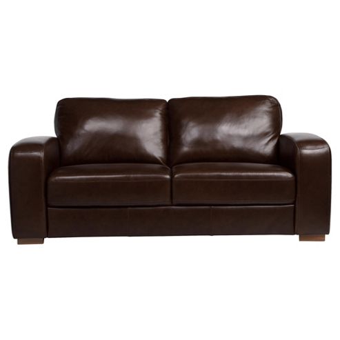 Image of Idaho Medium 3 Seater sofa Leather Antique Chocolate