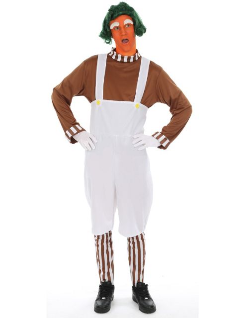 Image of Adult Oompa Loompa Costume (and Wig) Standard