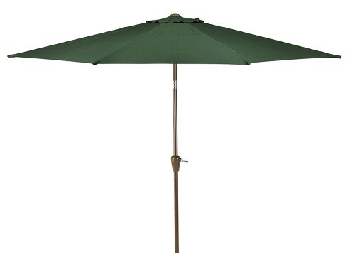 Image of Green 3m Woodlook Crank And Tilt Parasol (38mm Pole, 8 Ribs)