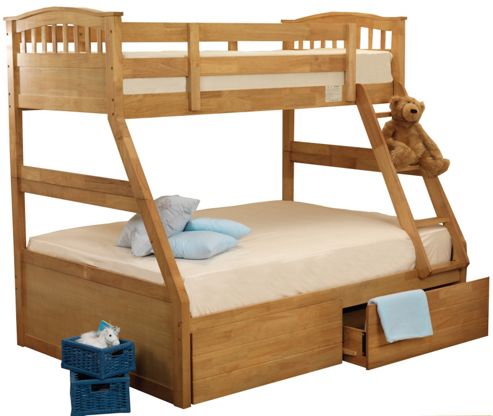 Image of Sweet Dreams Epsom Bunk Bed - Oak