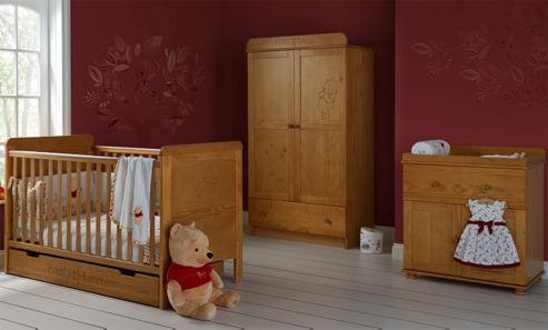 Image of Disney Winnie The Pooh Premium 4 Piece Furniture Set - Country Pine