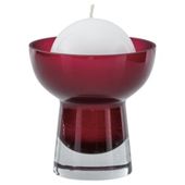 Ball Candle Holder & Candle Red