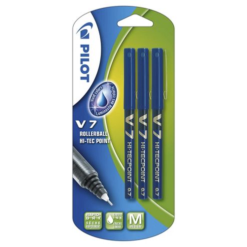 Image of Pilot V7 Fine Needlepoint Rollerball Pens, Black, 3 Pack