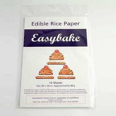 Buy Easybake Edible Rice Paper White 12 Sheets from our Ceramic ...