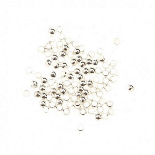 Image of Crimp Beads - Silver - 100 Pack