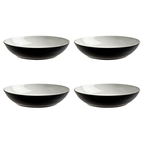 Image of Denby Everyday Pasta Bowls, Set Of Four, Black Pepper