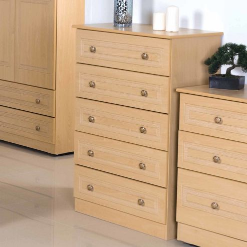 Image of Welcome Furniture Pembroke 5 Drawer Chest - Driftwood