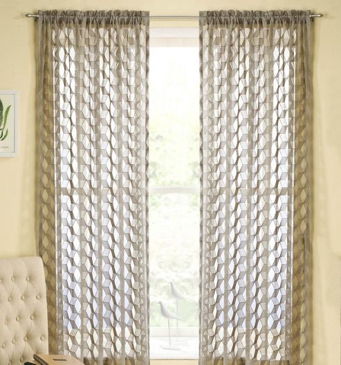 Image of Fairmont Rod Pocket Voile Panel - Grey