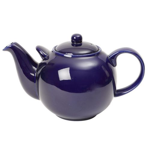 Image of London Pottery 10 Cup Globe Teapot, Cobalt Blue