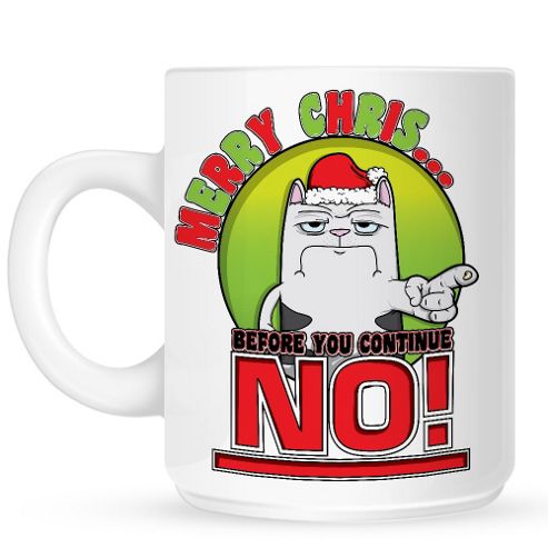 Image of Grumpy Cat Says No To Christmas 10oz Ceramic Mug