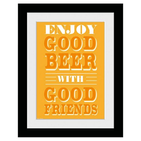 Image of Good Beer, Good Friends Framed Print, 30x40cm