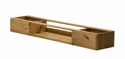 Image of Catania Under Bed Cupboards With Open Shelf In Antique