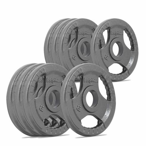 Image of Bodymax Olympic Cast Iron Tri-grip Weight Disc Plates - 8 X 1.25kg