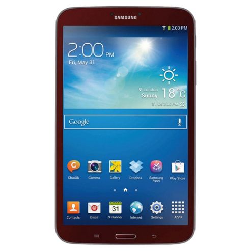 Image of Samsung Galaxy Tab 3, 8" Tablet, 16gb, Wifi - Red