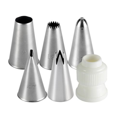 Image of Cake Boss 6 Piece Traditional Cupcake Decorating Tip Set
