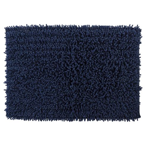 Image of Tesco Chenille Bath Mat, Navy