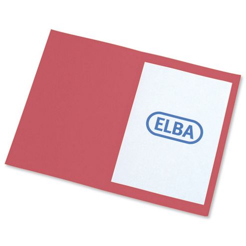 Image of Elba Square Cut Folder Recycled Heavyweight 290gsm Foolscap Red Ref 100090222 [pack 100]