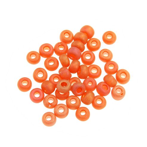 Image of Czech Seed Bead 2/0 Tr Orange Ab Matt