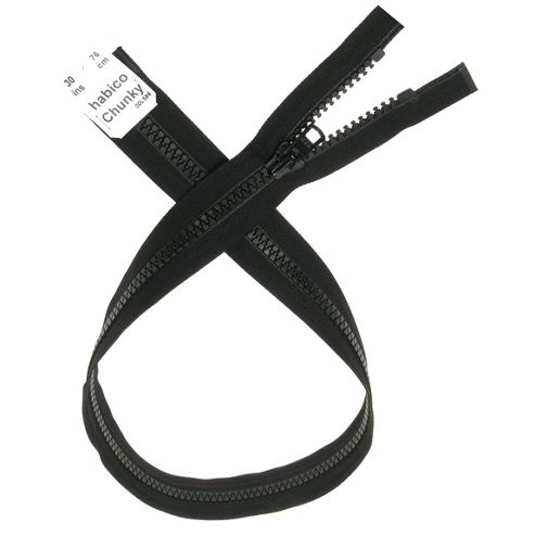 Image of Chunky Zip - 76cm - Black