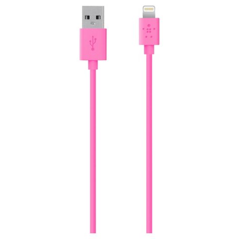 Image of Belkin Mixit Range 1.2m Charge And Sync Cable For Apple Iphone And Ipad In Pink