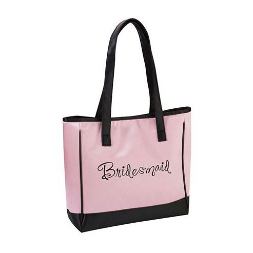 Image of Bridesmaid Pink Wedding Tote Bag