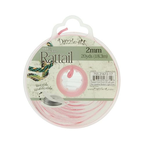 Image of Rattail With Re-useable Bobbin - Light Pink - 20yds