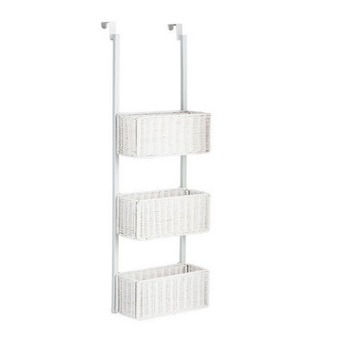 Image of Southern Enterprises Over The Door 3-tier Basket Storage In White