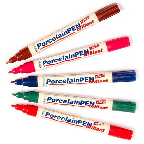 Image of Brilliant Porcelain Paint Pens -pack B (pack Of 5)