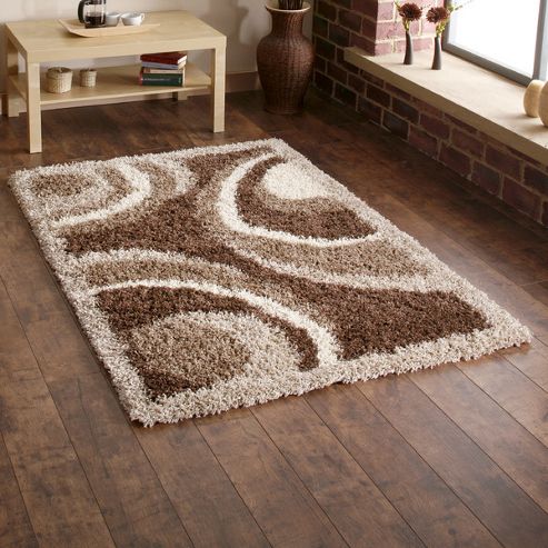 Image of Think Rugs Vista Brown Rug - Runner 220cm L X 60cm W