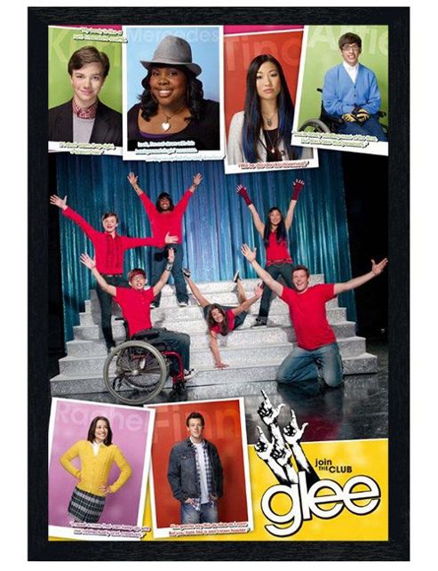 Image of Glee Black Wooden Framed Join The Club Poster