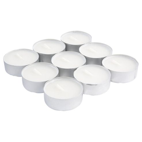 Image of Tesco Unfragranced Maxi Tealights 9 Pack, White