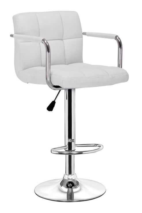 Image of Premier Housewares Padded Bar Chair (set Of 2) - White