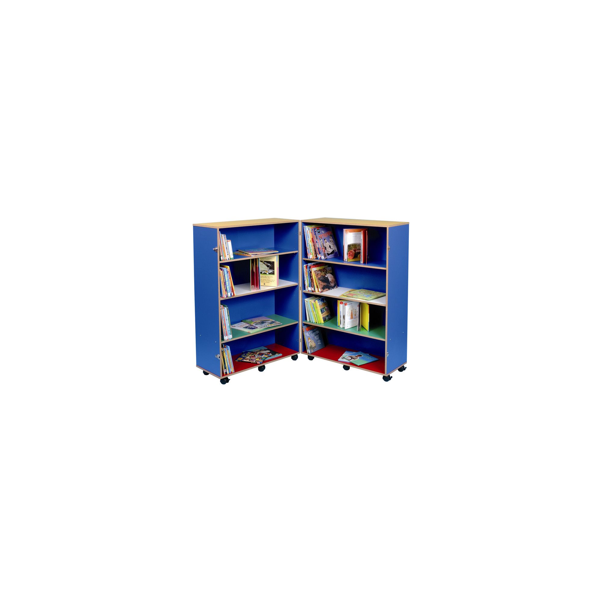 Twoey Toys Hinged Bookcase with Four Shelves - Multi Coloured at Tesco Direct