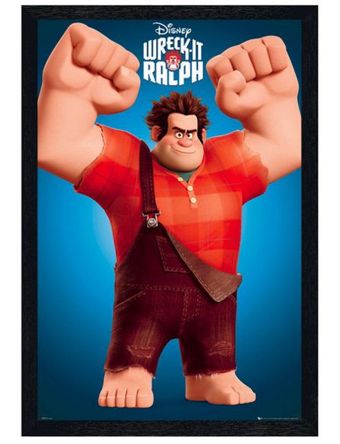 Image of Wreck It Ralph Black Wooden Framed Wreck-ognition! Poster