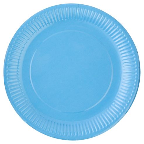 Image of Tesco Bright Blue Paper Plate 24cm 8 Pack