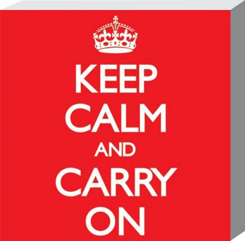 Image of Keep Calm & Carry On Canvas Print