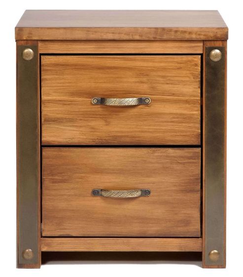 Image of Core Products Forge Fg310 Antique Brown Bedside Cabinet