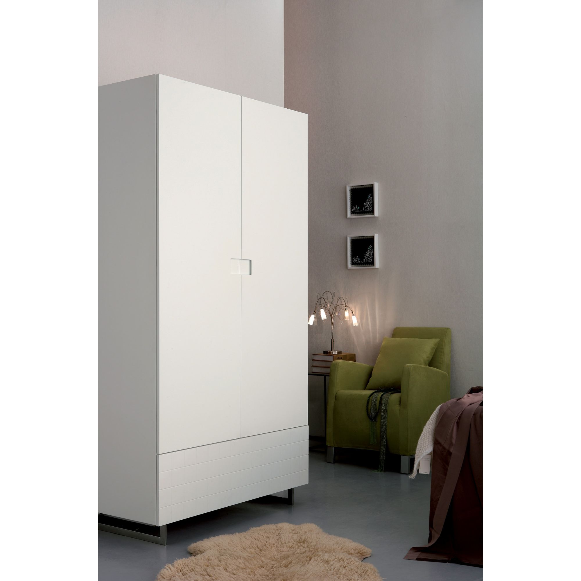 Gillmore Space Barcelona Wardrobe - White Lacquer (Matt) at Tescos Direct
