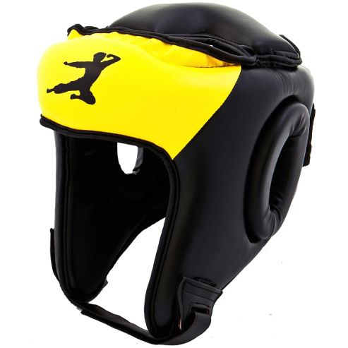 Image of Bruce Lee Signature Boxing Head Guard Synthetic Leather - Yellow