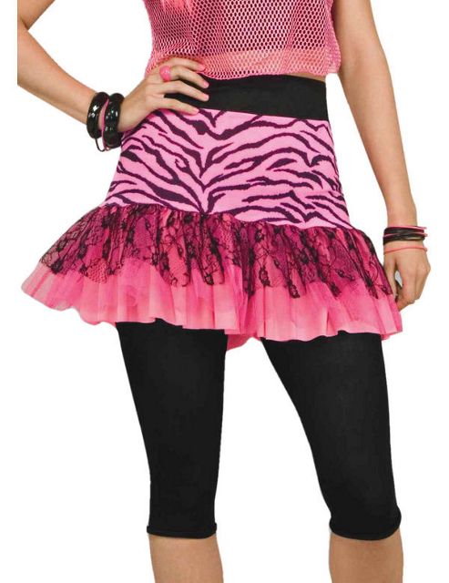 Image of Adult 80s Pop Skirt Pink