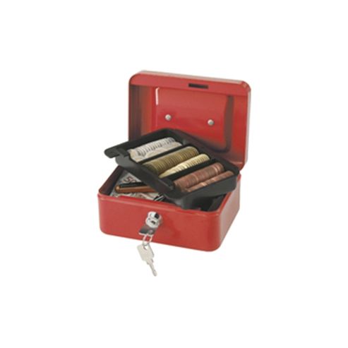 Image of Q-connect Cash Box 6 Inch Red