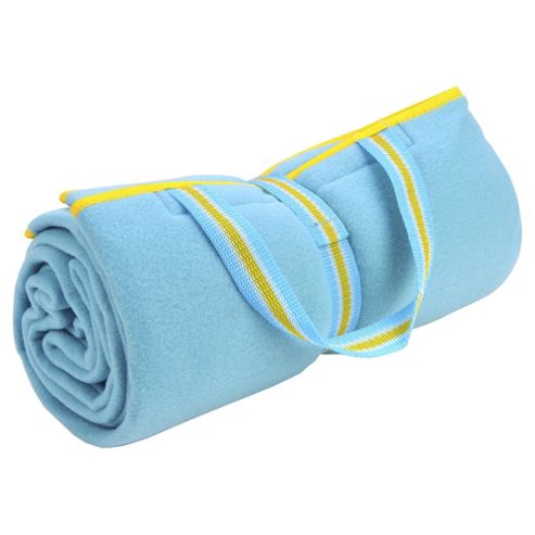 Image of Tesco Picnic Fleece Rug - Turquoise / 120 Cm X 120cm